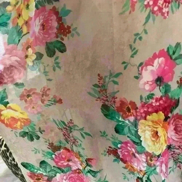 HeartSoul Ruffled high low Hem cabbage rose print size X-Large - Picture 6 of 8